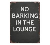 Antique Style No Barking Metal Sign Silent Zone Wall Plaque For Reading Room Classroom Studio Space 8 X 12 inch