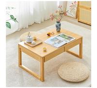 Antique Table with Folding Legs Bamboo Coffee Table Japanese Floor Tea Table Laptop Tatami Table Multifunctional Low Table (Color : Brown, Size : 80x50x35cm)