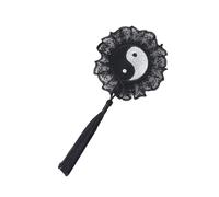 Antique Taichi Bagua Lace Hair Clip with Fringed for Chinese New Year Festival Theme Costume Side Strong Secure TaiChi Lace Hair