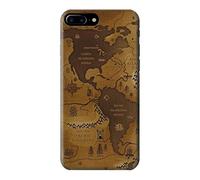 Antique World Map Funda Carcasa Case para iPhone 7 Plus
