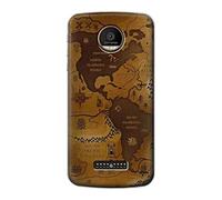 Antique World Map Funda Carcasa Case para Motorola Moto Z Force, Z Play