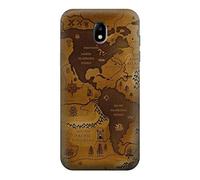 Antique World Map Funda Carcasa Case para Samsung Galaxy J5 (2017) EU Version
