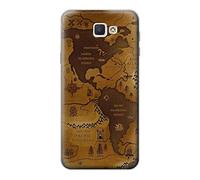 Antique World Map Funda Carcasa Case para Samsung Galaxy J7 Prime