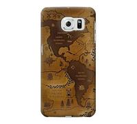 Antique World Map Funda Carcasa Case para Samsung Galaxy S6 Edge