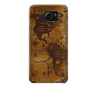 Antique World Map Funda Carcasa Case para Samsung Galaxy S6 Edge Plus