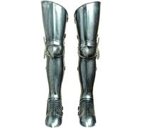 ANTIQUEMEDIEVAL Armadura medieval de pierna completa con protección de pierna de combate Sabaton de acero