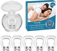 Antironquidos, pinza magnética para la nariz de silicona libre de BPA - Inodoro anti ronquidos, clip nasal anti ronquidos, consejos y para un mejor sueño - Reutilizable [juego de 6]