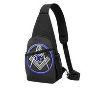 Antirrobo Bolsa Pecho Logotipo masónico de fe, esperanza y caridad, masón Mochila Cruzada Ligero Bolso Bandolera para Escolar Montañismo Mujer