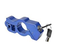 Antirrobo Coche Bloqueo de manillar motocicleta, manija freno, bloqueo sólido, varilla tracción acero imitación, ATV, Dirt Street Bikes Barra Bloqueo Volante(Blue)