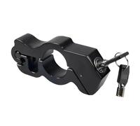 Antirrobo Coche Bloqueo de manillar motocicleta, manija freno, bloqueo sólido, varilla tracción acero imitación, ATV, Dirt Street Bikes Barra Bloqueo Volante(Black)