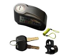Antirrobo Moto Freno Candado con Alarma para Motocicleta, antirrobo para Scooter, Resistente al Agua, con Freno de Disco, Soporte y Cuerda de recordatorio. Pinza Antirrobo Moto(A)
