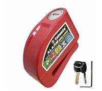 Antirrobo Moto Freno Candado de Seguridad para Motocicleta y Bicicleta con Alarma y Disco de aleación de Aluminio, antirrobo, con Soporte y Resistente al Agua. Pinza Antirrobo Moto(A)