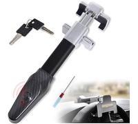 Antirrobo para Volante con Alarma, Bloqueador de Dirección para Coche, Sistema de Seguridad Antirrobo con Alarma Sonora - Ajuste Universal (Pilas No Incluidas)