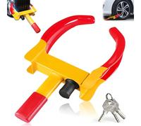 Antirrobo Remolque Rueda, Cepo Rueda Coche, Bloqueo De Ruedas, con 3 llaves, Ajuste de 9 Orificios, Abrazadera Antirrobo Universal para Caravana Remolque SUV Furgoneta Moto