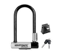Antirrobo U KryptoLok Mini 7-8.2cmx17.8cm Incuye Soporte | Acero endurecido con soporte flexible para bicicleta o scooter, 1,13 kg, 8,2 x 17,8 cm