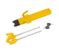 Antirrobo Volante Retráctil Bastón Bloque-Volante, Barra antirrobo universal de seguridad del vehículo, con 2 llaves cerradura de llave para coche familiar camioneta MTB