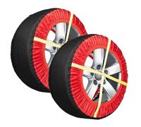 Antislip Snow Socks for Tires 2Pcs Automotive Tire Chains Grip Snow Chain Alternative Traction Device for Cars Auto RVs SUVs(HY066)