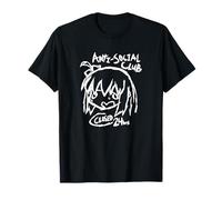 Antisocial Club Cerrado 24 Hrs Divertido Meme Rock Anime música Camiseta