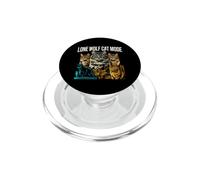Antisocial Feline Introvert Lone Wolf Cat Mode PopSockets PopGrip para MagSafe