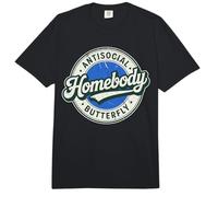 Antisociales Hombres Mujeres Introvertido Homebody Antisocial Mariposa Comfort Colors Adult Heavyweight T-Shirt