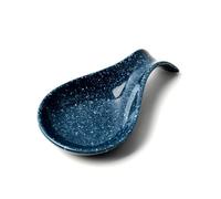 ANTIS'S HOME Soporte de cuchara de cerámica, soporte de cuchara de esmalte nocturno estrellado, soporte resistente al calor para encimera de cocina, cucharadita y soporte para utensilios de cocina,