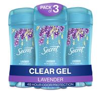 Antitranspirante y desodorante Secret para mujer, gel transparente refrescante de lavanda, 48 horas de protecci n contra el mal olor, 3.4 oz (paq
