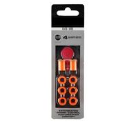 Antivibradores para Pala de Padel. Shockout. 4 Dampeners. Ease Vibe. Los dampeners Ease-Vibe Son pequeños y Ligeros, Pero Extremadamente eficaces. Color Naranja. Pro Elite.