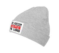 Antiviento Gorras Beanie de Punto No Importa quién Sea el Presidente Jesús Sigue Siendo el Señor Gorro Ciclismo Hipster Sombreros de Invierno para Deporte Esquí Running