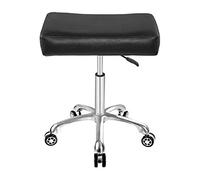 Antlu Taburete giratorio ajustable para masajes, oficina, tatuaje, cocina, trabajo, taburete hidráulico resistente con ruedas (negro)