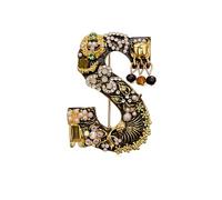 ANTM Broche para mujer, broche de moda para fiesta de niñas, accesorios de Pin de solapa de cristal con diamantes de imitación feministas (B)