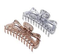 Antmoilios Pinzas de garra extra grandes para cabello grueso, 6.3 pulgadas de sujeción fuerte, accesorios jumbo mate para mujer, cabello largo y rizado, lindo clip de mandíbula gigante francés