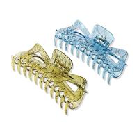 Antmoilios Pinzas de garra extra grandes para cabello grueso, 6.3 pulgadas de sujeción fuerte, accesorios jumbo mate para mujer, cabello largo y rizado, lindo clip de mandíbula gigante francés