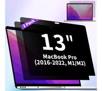 ANTOGOO V Paquete de 2 pantallas de privacidad compatibles con MacBook Pro de 13 pulgadas (2016, 2017, 2018, 2019, 2020, 2021, 2022, M1, M2), pantalla de privacidad para laptop, filtro antirreflejos