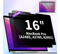 ANTOGOO V Paquete de 2 protectores de pantalla de privacidad compatibles con MacBook Pro de 16 pulgadas (2021-2024, M1, M2, M3, M4), antirreflejos de luz azul y antiarañazos para Mac Pro de 16.2