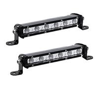 AnTom 18cm Barra de Luz LED para 4x4, 18W Faros Moto de Led 6000K Focos de Led 12v para Tractors, Barco, Moto de Montaña, Remolque, Camper