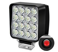 antom Faro Trabajo LED Focos de Coche 12V 24V Con interruptor independiente 6000K Focos de Coche IP68 Impermeable Potentes Faros LED Trabajo Para Camión Moto Barco SUV
