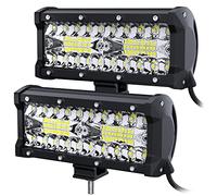 antom Focos de Coche 7" Faros Led Trabajo 2 Pcs 240W Super Bright Led Coches 6000K IP67 Impermeable de Faros Luz Adicionales Blanco Frío Para off-road,Camión