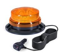 AnTom Rotativo Luz LED estroboscópica, 12V-24V Amarillo Luz de emergencia de magnético con 3 meters cable para vehículos, tractores, carros de golf, UTV-Nueva actualización