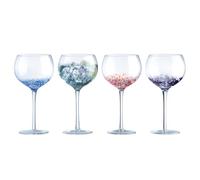 Anton Studio Designs Copas de ginebra artesanales Speckle para vino, cócteles o agua - 500 ml - Multicolor - Juego de 4 elegantes copas de cóctel