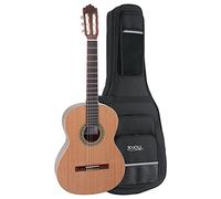 Antonio CALIDA gc201s 4/4 Guitarra de concierto Juego (Massive Mantel de Canadiense Cedro, fondo y lateral de sapele, incluye maletín) ligero térmica de satén oficial.