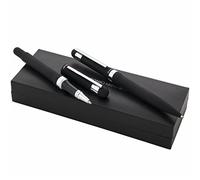 ANTONIO MIRO Set Boligrafo y Roller metálicos en Estuche con Logo Grabado - Ideal como Regalo - Satisfacción Garantizada!