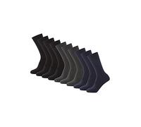 Antonio Rossi Calcetines Unisex Lisos Antonio Rossi (Paquete de 5/10/20), Calcetines Unisex adulto, 4 Negras, 3 Azul Marino y 3 Carbón (Paquete de 10), 39-42