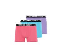 Antonio Rossi boxers ajustados para hombre Calzoncillos tipo bóxer para hombre con cintura elástica Bóxers suaves y transpirables para hombre para uso diario, Morado, Rosa, Azul (3 Paquete), XL