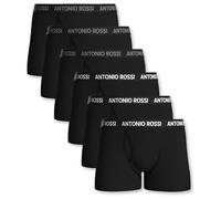 ANTONIO ROSSI Paquete de 6 calzoncillos tipo bóxer para hombre con bragueta abierta - Calzoncillos ajustados con abertura tipo ojo de cerradura - Algodón súper suave, sin etiquetas que pican