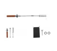 Antorcha de acero inoxidable para parrilla de carbón con salida de 47000 BTU, diseño plegable de longitud ajustable para cocinar al aire libre, barbacoa, fogata y encendido de chimenea de madera