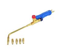 Antorcha de soldadura, 5 boquillas, soplete de soldadura de gas, H01-2, oxígeno, propano, acetileno, gas licuado para acero, cobre, aluminio, plata, kit de antorcha de soldadura (acetileno)