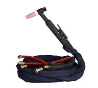 Antorcha de Soldadura TIG WP-18 Antorcha Soplete Pistola Herramienta de Cobre y Silicona con Cabezal Largo Rosa y Protector Líneas Codificadas en, 15 Metros
