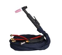 Antorcha de Soldadura WP-18 Antorcha Tig Soplete de Soldar Pistola de Soldadura Refrigerada por Agua con Aislada y Conexión Rápida Cobre y Silicona, 5 Metros