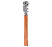 Antorcha para Cortar Vidrio y Metal de 130MM, Suministros Profesionales, Cortador de Vidrio de Seis Ruedas, Kit de Corte Artesanal, Herramienta con de Madera
