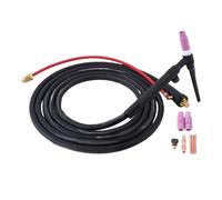 Antorcha TIG de Argón PolyGen 8M (WP 17V, 150 A), Refrigerada por Aire y con Arranque por Contacto (Lift Start); Kit de Antorcha para Soldadura TIG con Conector de 35 a 50 mm²